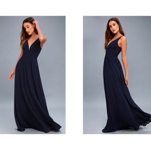 Leading Role Navy Blue Maxi Dress
Lulus